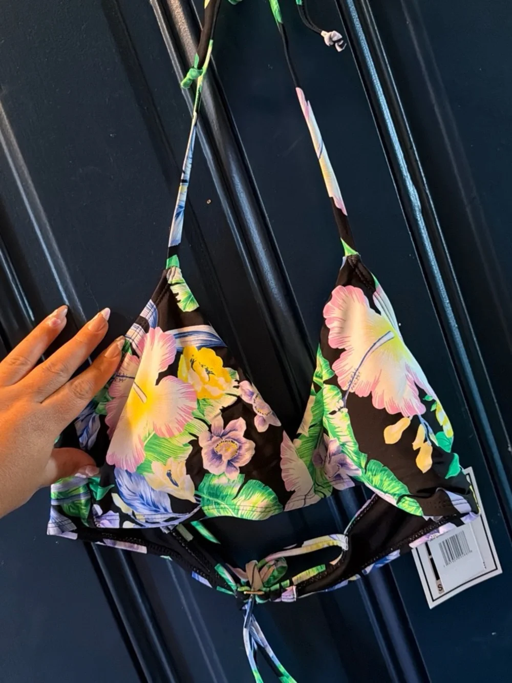 Floral Black Women's Bikini Set - Two-Piece Swimwear